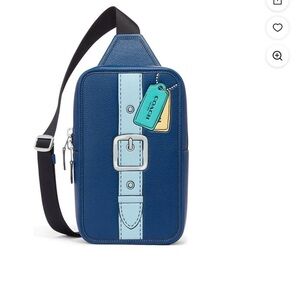 Coach Blue and Gray Men's Belt Bag